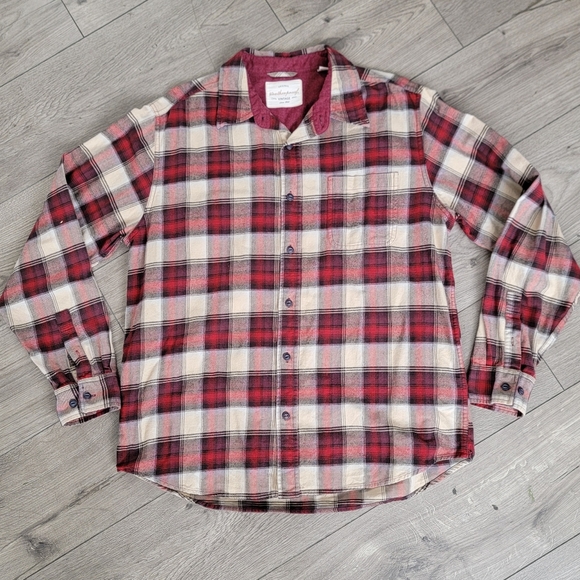 Original Weatherproof Vintage Other - Weatherproof Vintage Mens Red Plaid Flannel Size XL Long Sleeve 100% Cotton
